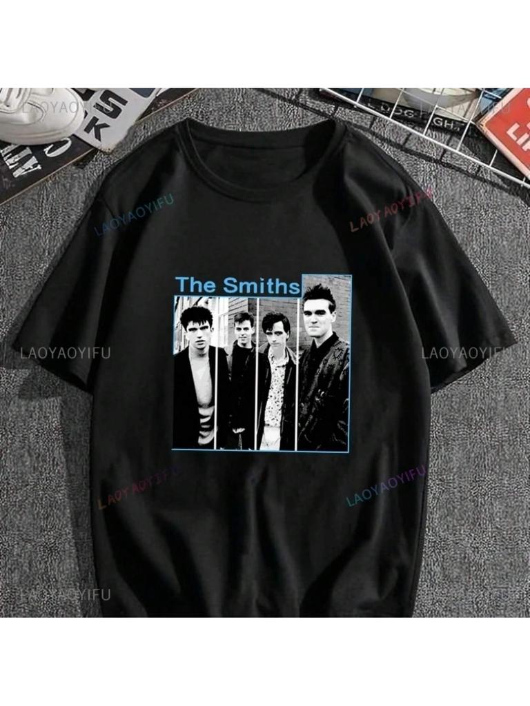 The Smiths Band Classic Fashion Vintage Print T-Shirt, Unisex Casual Street Wear,Spring And Summer Top Cotton Round Neck T-Shirt