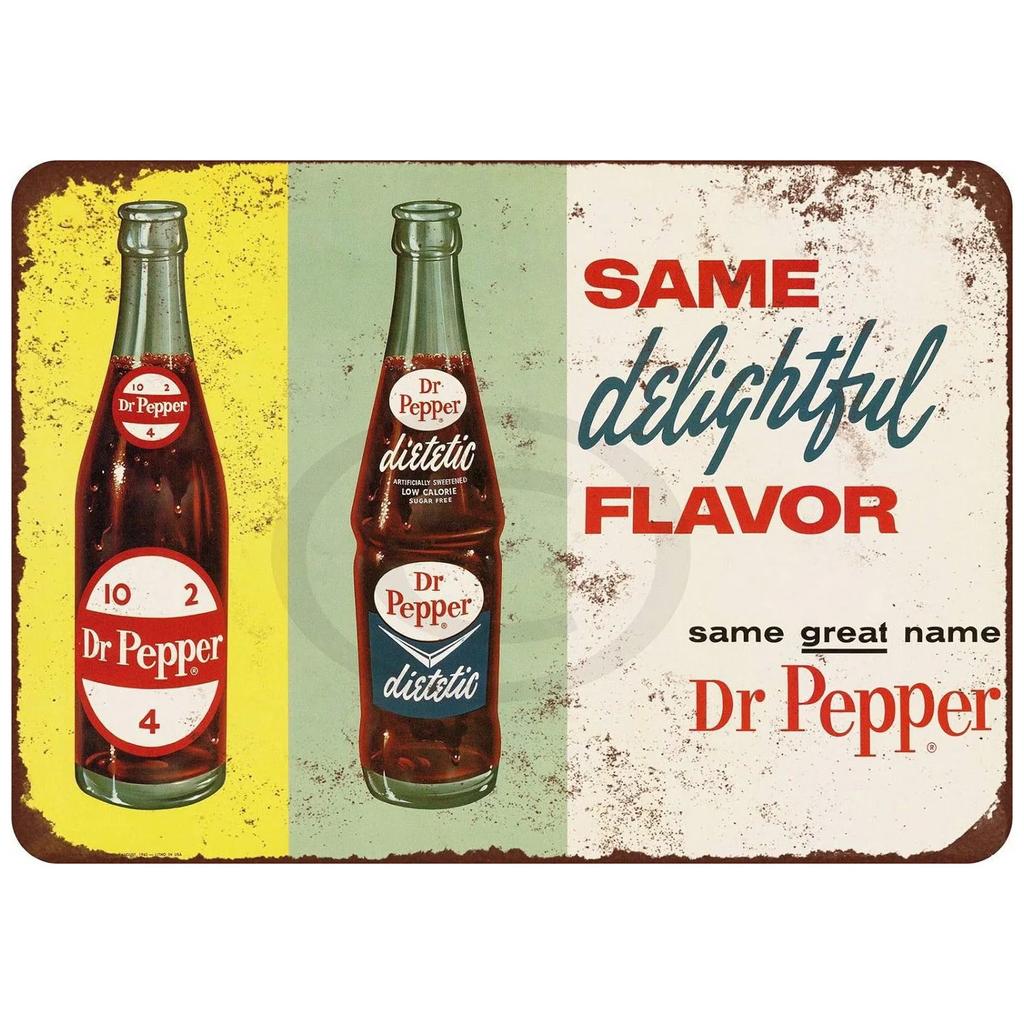 Dr. Pepper Cola Metal Signs Wall Art Posters Plaque Vintage Iron Painting Decoration for Man Cave Home Cafe Garage Club Bars