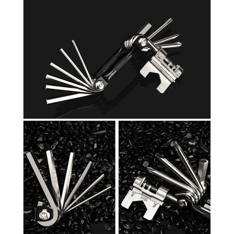 Bicycles Maintenance Multitool Bikes Repair Wrench Tool 16 in 1 Multifunctional Bicycles Cycling Maintenance Wrench Tool