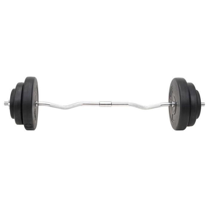 VidaXL Ensemble d'haltères et de barres avec plaques 60 kg, haltères, équipement d'entraînement physique, ensemble de 3145025