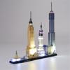 Klasická DIY LED sada světel pro LEGO 21028 New York City Skládaná stavebnice Hračka Dekorace Nastavitelné osvětlení Příslušenství