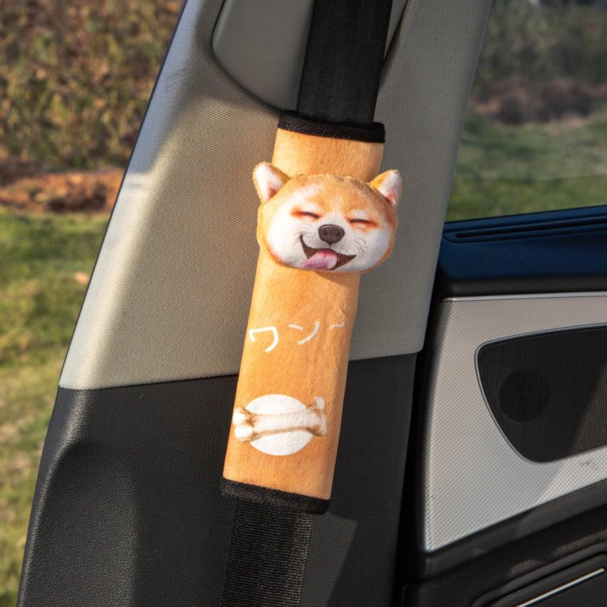 Dog Cat Car Neck Pillow Seat Belt Shoulder Pad Car Neck Pillow Travel 3D Animal Neck Cushion Universal Car Accessory Cartoon