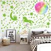20Cm Rainbow Moon Glowing Unicorn Luminous Star Moon Castle Fluorescent Cartoon Wall Sticker