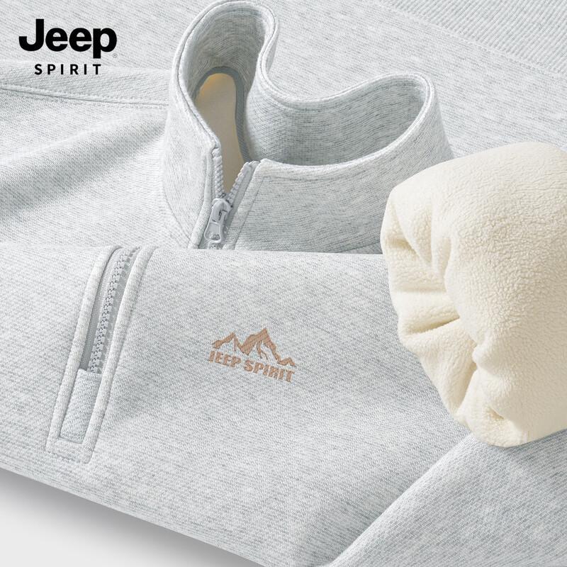 JEEP SPIRIT Herren Fleecegefüttertes Freizeit-Sweatshirt