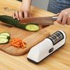 Electric Cutter Sharpener Rechargeable 2 Stages Safety Design Scissor Sharpener for Kitchen Fast Efficient Blade Sharpening Tool