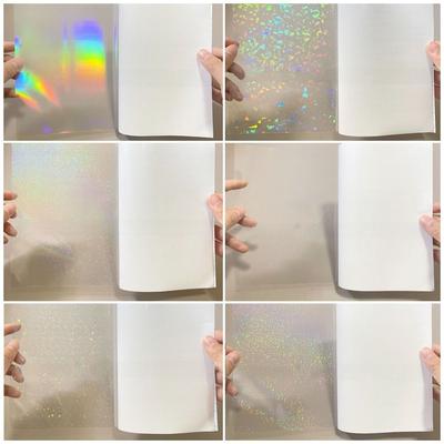 5Pcs Self Adhesive Laminating Sheets A4 Cold Lamination Film 6 Styles Overlay Film DIY Package