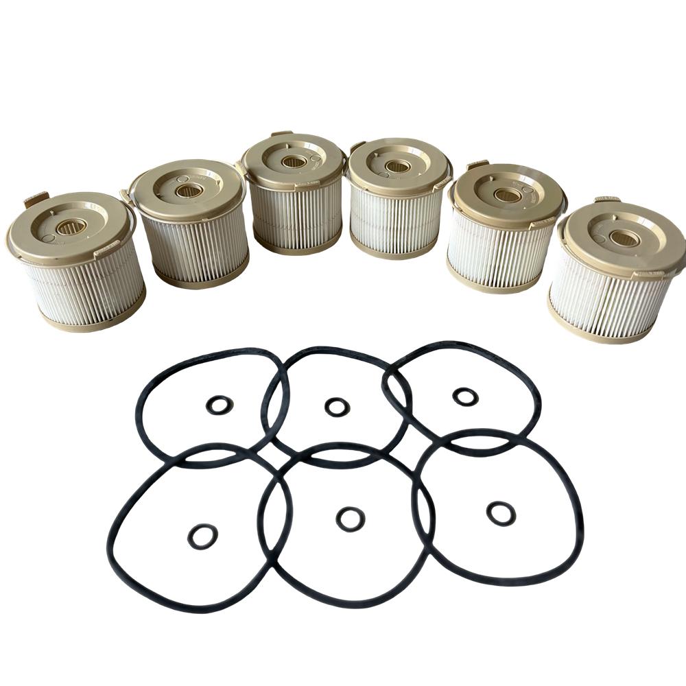 6Pcs Fuel Filter 2010PM 500FG 500FH 2010TM Fuel Water Separator Replacement Truck Kit