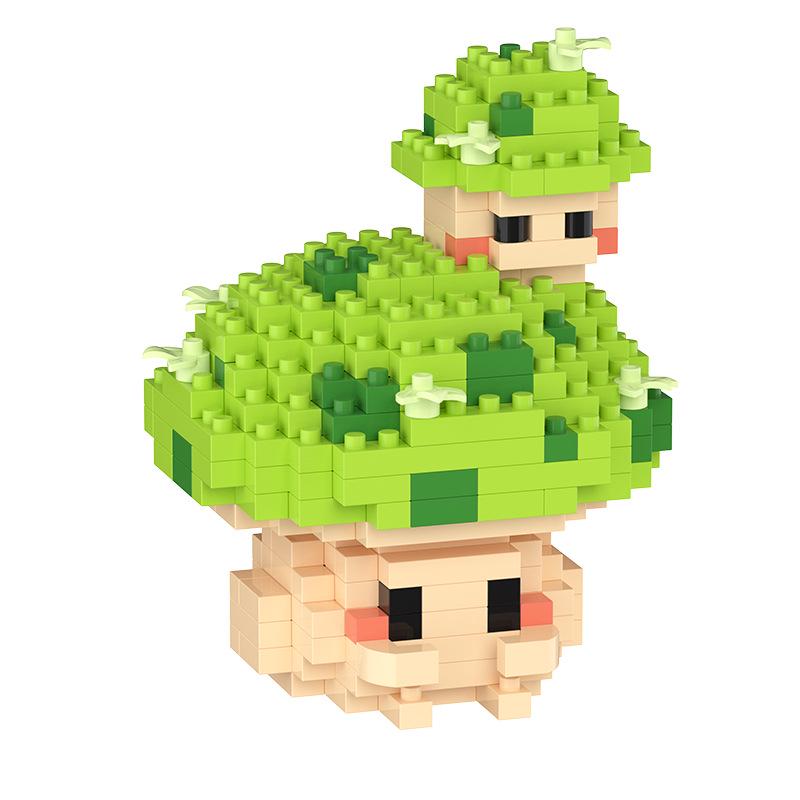 New Mushroom Rabbit Model 7249-7254: Cute Micro-Particle Toy Building Blocks