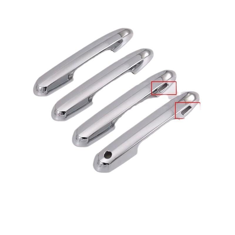 For Toyota RAV4 2024 2025 Car Exterior Door Handle Cover Sticker Moulding Trim Set WITH 2 Smart Button