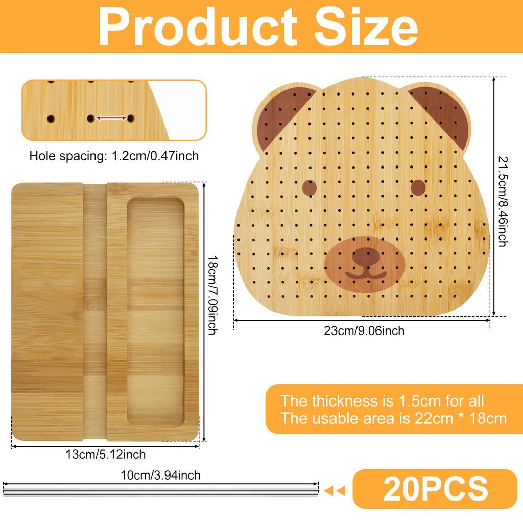 Crochet Blocking Board Cute Granny Square Blocking Boards Bamboo Knitting Blocking Board for DIY Handmade Crochet Projects