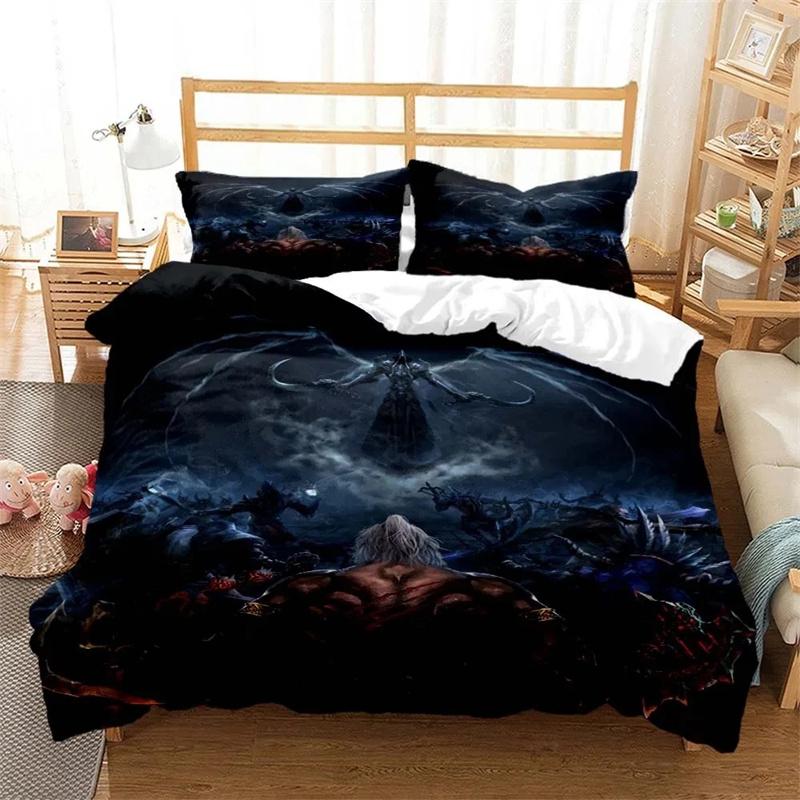 3D Print Game Diablo Bedding Set,Duvet Cover Comforter Bed Set Quilt Cover Pillowcase,King Queen Twin Size Boys Girls Adultse