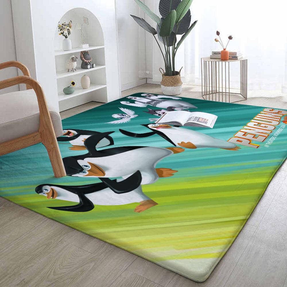 The P-Penguins Of Madagascar Floor Mat Bathroom Absorbent Mat Simple Door Dirt-resistant Mat Home Kitchen Mat Foot Mat Entry Mat