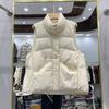Autumn and winter new down jacket vest women wear vest stand-up collar popular vest vest vest white duck down jacket