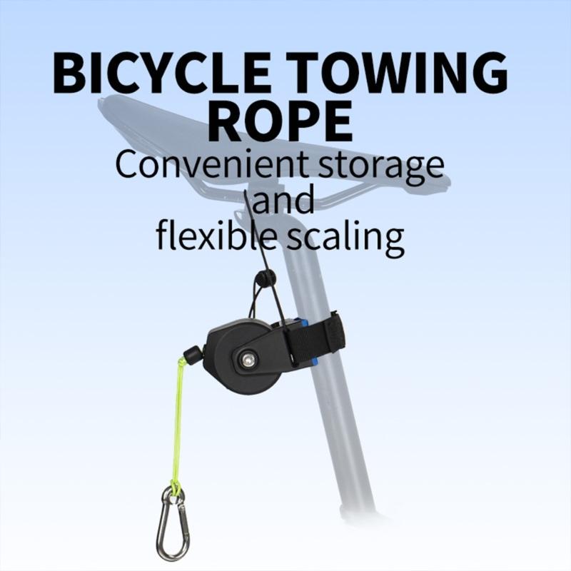 Retractable Bicycles Tows Rope Bike Towing System Rope Cycling Stretch Pull Rope for Long Trip Bike Towing System