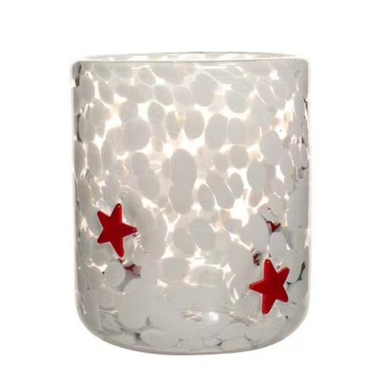 Christmas Icon Glass Holiday Themed Stemless Drinking Glasses Unique Texture Design Glassware Christmas Thanksgiving Party Decor