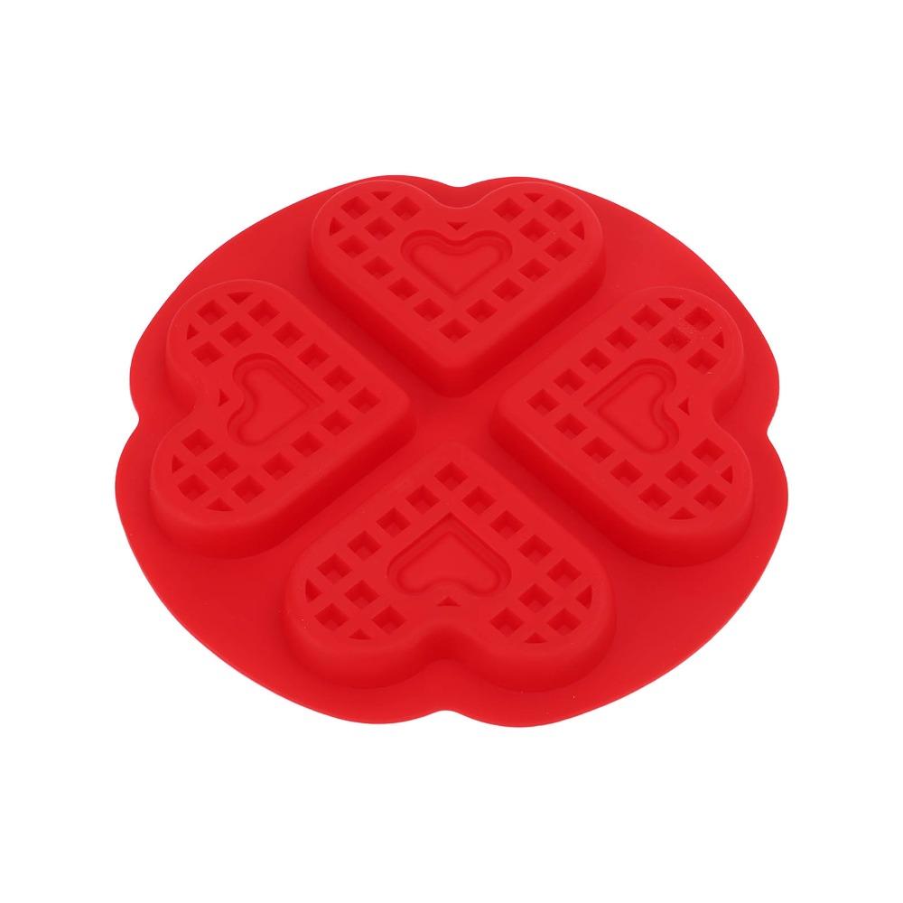 Easy Demoulding Baking Mold Nonstick Silicone Waffle Mold Waffle Mold Heart Shape Mold  Making Cake