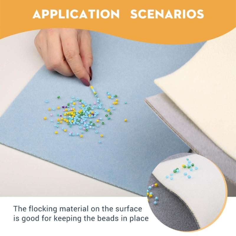 3Pcs/set Sponge Bead Mats for Beading Art Accessories and Tools Soft Sponge Hand Cushion Bead Pad Non-Slip Soft Mat