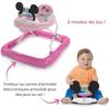 DISNEY BABY -MINNIE- Convertible and Foldable 2-in-1 Baby Walker for Girls With Integrated Removable Activity Toy, Baby Gift