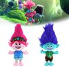 Trolls Band Together Plush Toy Adorable Cartoon Character 30cm Height Blue Hair Boy And Pink Hair Girl Perfect For Kids Ages 7-14
