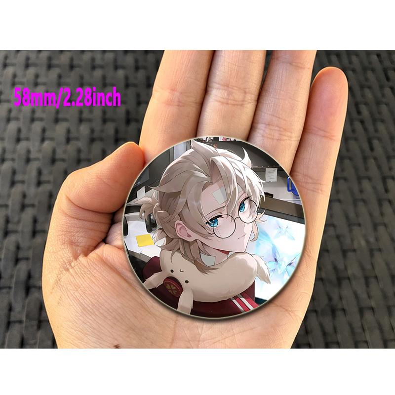 32/44/58mm Genshin Impact Albedo Pin Handmade Brooch for Clothes Cartoon Cosplay Badge Backpack Decoration Jewelry Gift