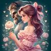 Disney 5D Diamond Painting Beauty and The Beast Cross Stitch Mosaic Kit Home Decoration Wall Sticker DIY Handmade Gift