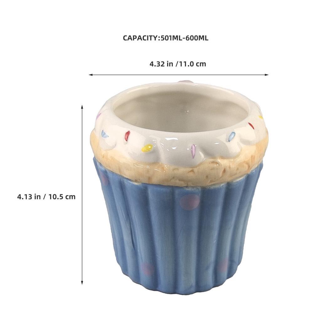Keramik Muffinform Kaffeebecher 510ml Einzigartiger Cupcake Milchbecher Neuheit Tee Latte Frühstückstasse Handgefertigt Dessertmuster Zuhause