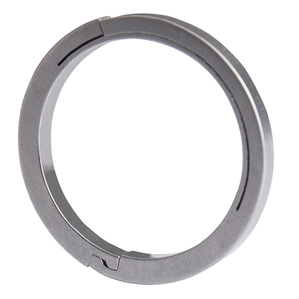 Portable Titanium Flat Keychain Rings Split Side Pushing Key Rings Heavy Duty Key Rings for Dog Tag Easy to Use