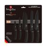 Set Of 5 Kitchen Knives With Blade Berlinger Haus Bh-2535 Black Rose