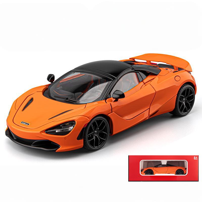 1/18 McLaren 720S Supercar Sports Car Alloy Metal Diecast Model Car Sound & Light Pull Back Collection Hobby Decoration Present