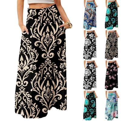 Women's Flowy Maxi Dress Regular Casual Summer Bohemian Skirt
