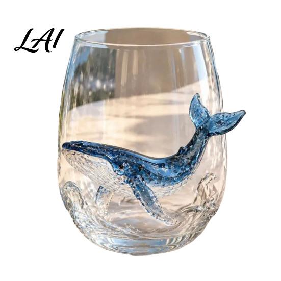 Spezialglasware für Partys Oktopus Glasbecher Ozean Wale Seepferdchen Krabben Quallen Cocktailglas Zuhause Küstenverzierung Bar Handgefertigt