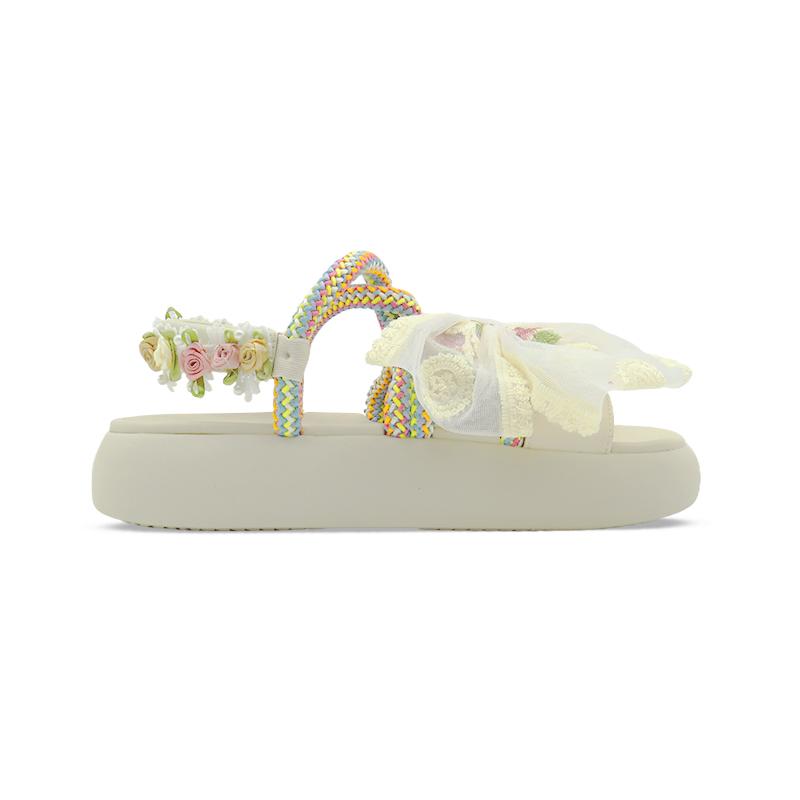 FILA Churro Flower Fairy Beach Sandals Women's Ecru F12W221404FBT(Team306-)