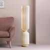 Nordic Modern Floor Lamp with LED Light Source Cloth Art Design White Silk Shade for Home Decor Living Room Restaurant Hotel