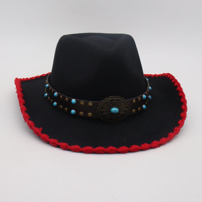 

Niu Jazz Hat Tibetan Holiday Jazz Hat Sunscreen Men S And Women S Hat Versatile Ethnic Style Top Hat one size [m peach cowhide]