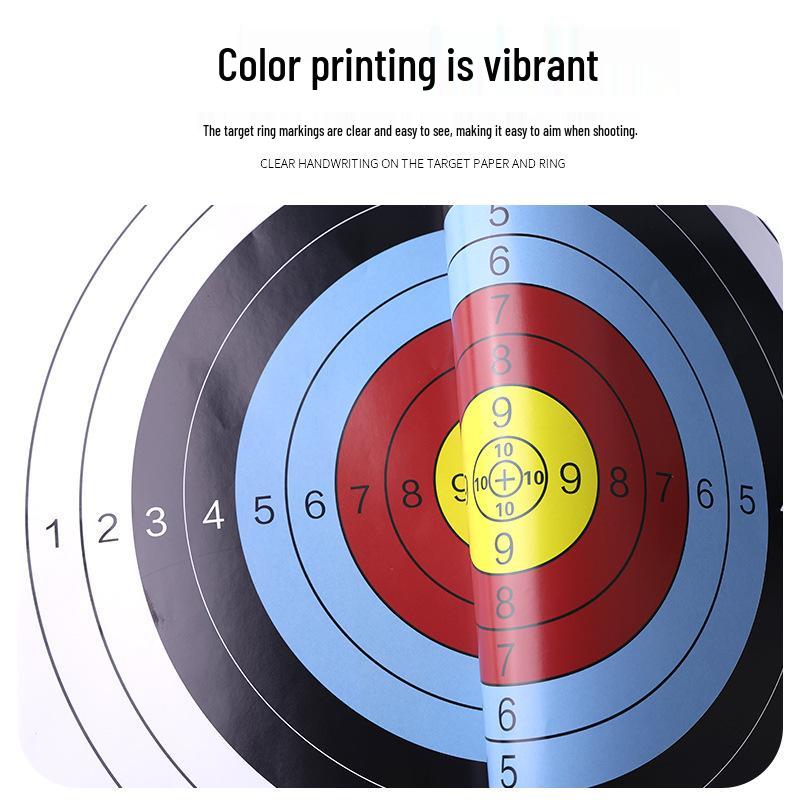 40-Ring Outdoor Archery Target Paper for Practice and Competitions - Colorful Bow and Arrow Accessory