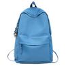 Large Capacity Backpack Male And Female College Students Simple Backpack Solid Color Texture High Value Student Schoolbag