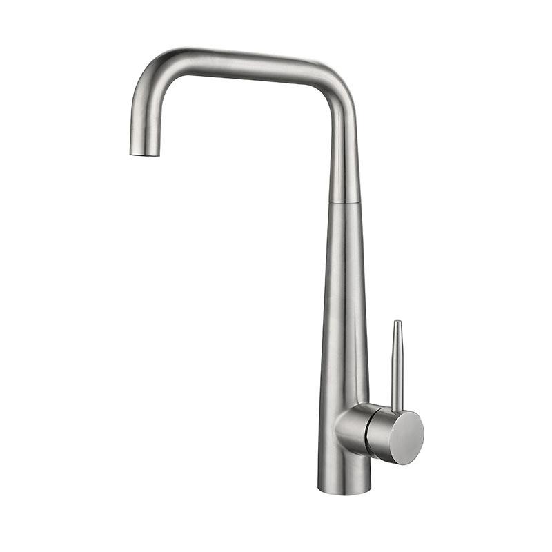 

304 Stainless Steel Kitchen Sink Faucet 360° Rotating Hot And Cold Mixer Faucet Nickel Single Handle Single Hole Kitchen Faucet світло-сірого кольору