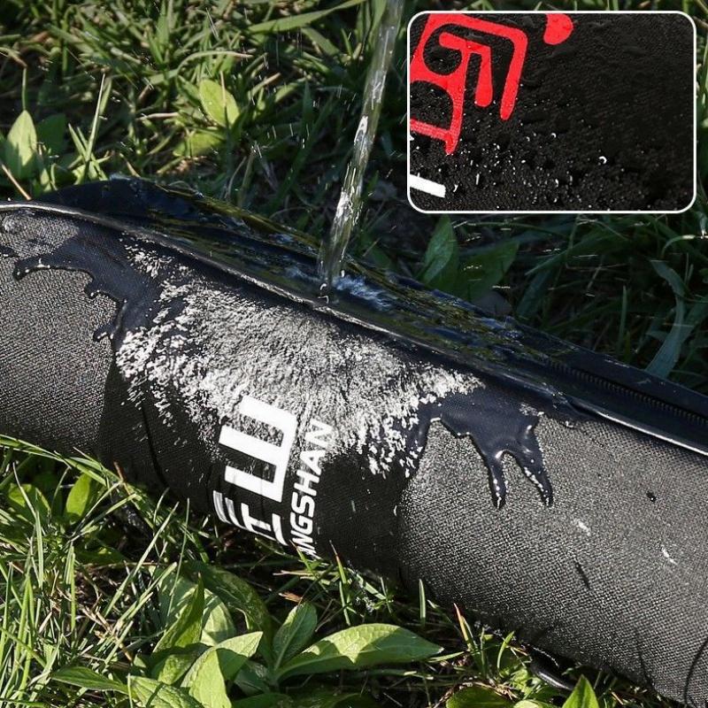 Fishing Gear Bag Waterproof Saving Space Portable Protective Case with Handle Rod Holder for Outdoor Travel Fishing Outside