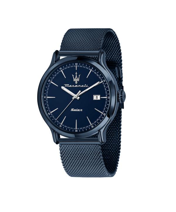 

Мужские часы Maserati из нержавеющей стали с сетчатым браслетом, синим циферблатом, солнечные, R8853149001, 100 м синий