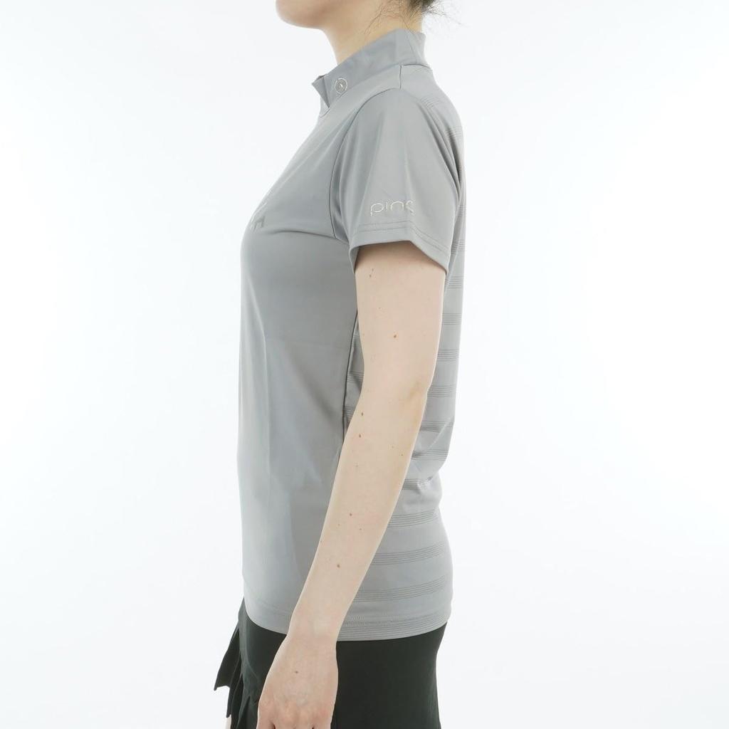 Ping Apparel Women's Short Sleeve High Neck Shirt (Brand Logo) / Golf Undershirt / 622-5167100 020_Gray M