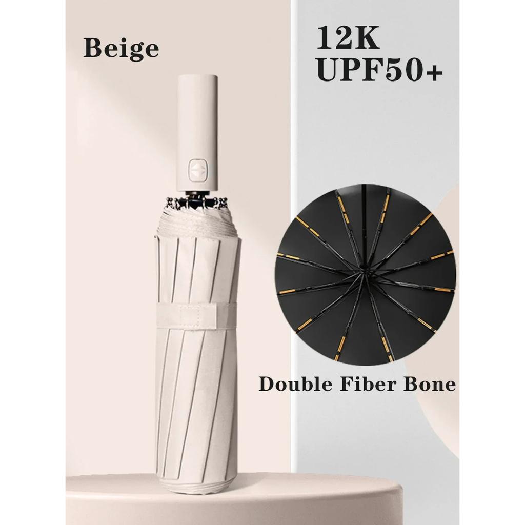 Stay Protected in Any Weather with This Fully Automatic 12-Bone Umbrella
