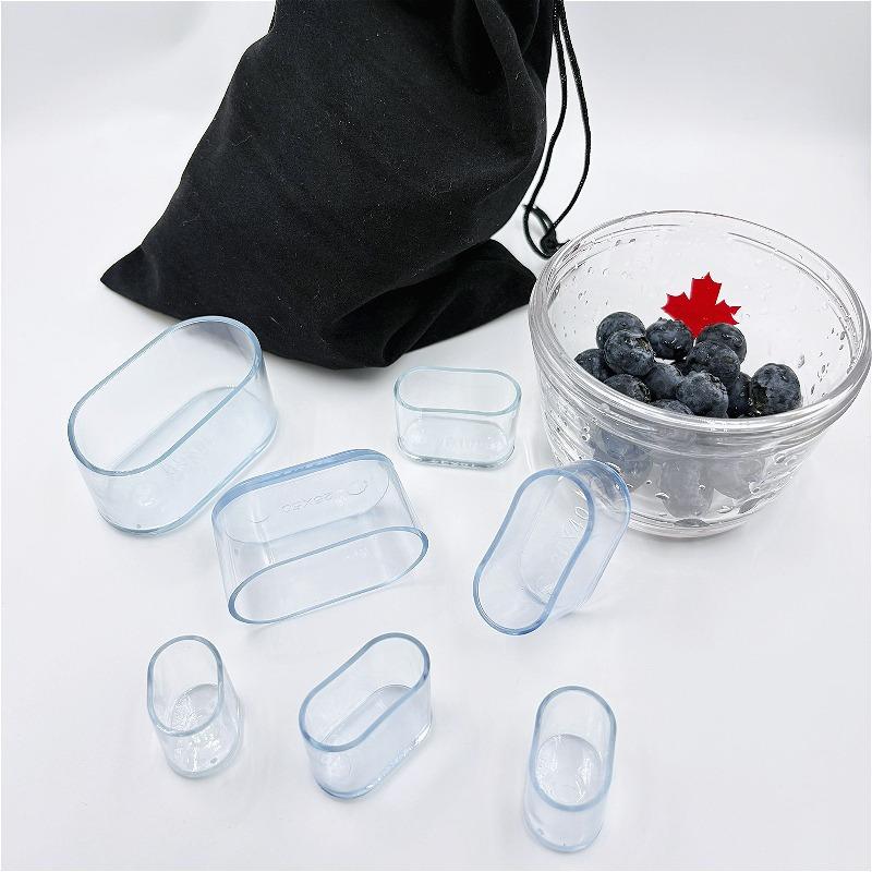 Transparente ovale Stuhlbeinschoner, Hartholzboden Stuhlbeinkappen, Rutschfest & Kratzfest, Geräuschlos Geeignet für mehrere Größen