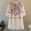 Cypreser Women's 2025 Spring Printed Loose Short-Sleeve Blouse