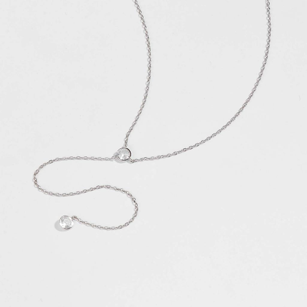 ANDYWEN 925 Sterling Silver Gold Long Chain Tassel Round zircon Pendant Necklace Women 2023 Luxury Fine Wedding Jewelry Gift