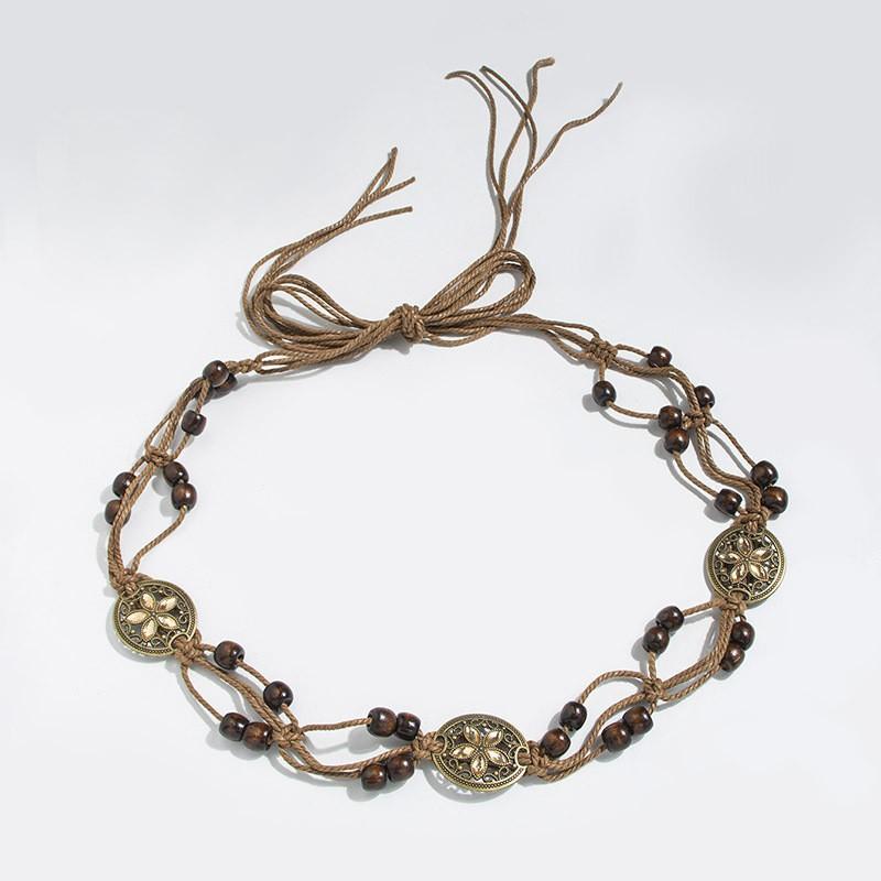 

Ретро Универсальная Плетеная Поясная Веревка Богемный Женский Пояс Украшение Этнический Пояс Корейский Стиль Декоративная Повседневная Поясная Цепочка