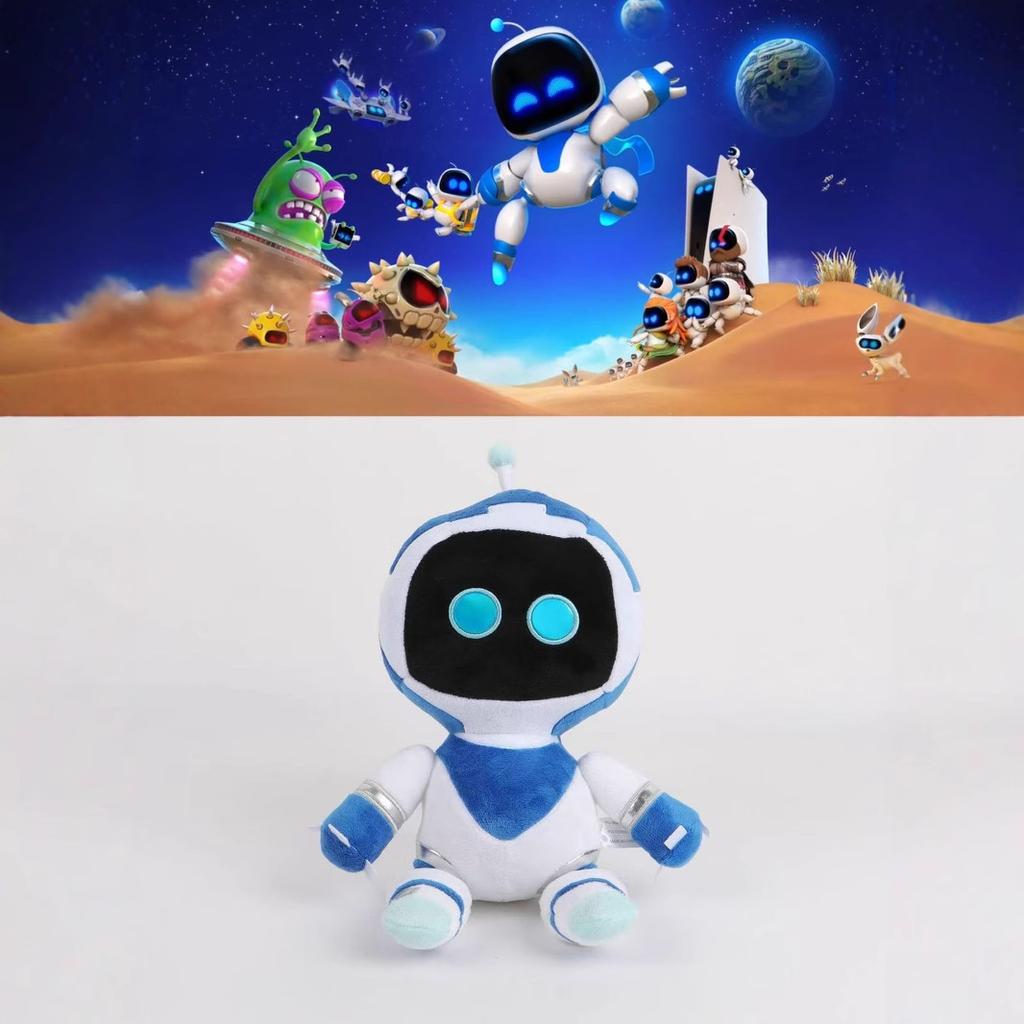 Astro Bot Plush - Cute Robot Stuffed Toy - Video Game Collectible - Soft Plush Doll for Kids