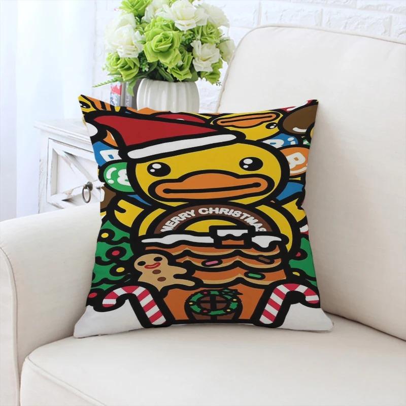 Cute Little Yellow Duck Pattern Pillowcase Car Ornaments Office Living Room Sofa Home Pillowcase