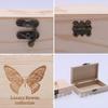 Earring Containers with Lid Wooden Storage Box Decorative Trinket Case Jewelry Box Clamshell Box