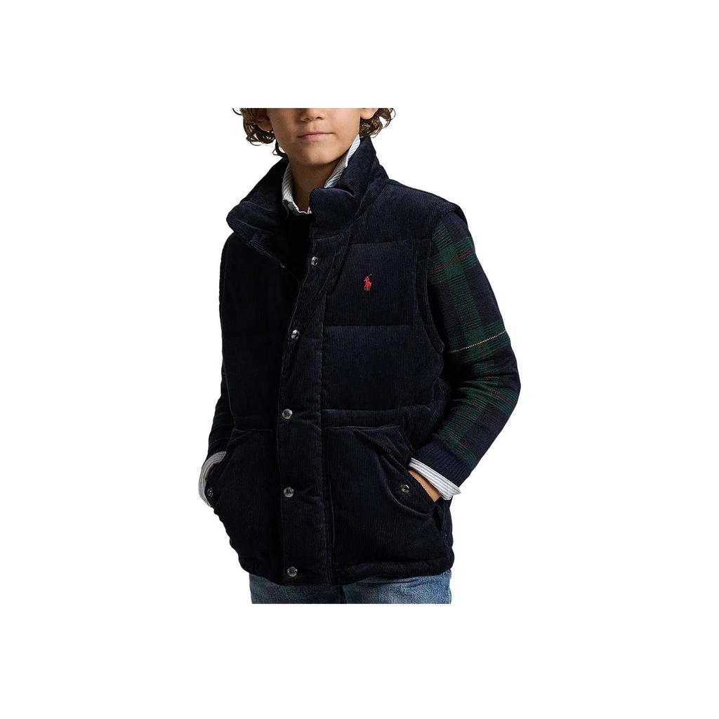 Polo Ralph Lauren Down Jacket FW25 Corduroy Hooded Removable Long Sleeve Kids Kids Outerwear 323979092-001