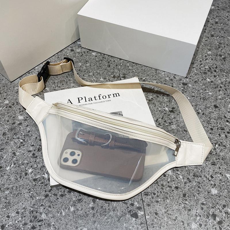 Women Waterproof Fanny Pack Fashion Laser Clear Waist Bags Transparent Shoulder Bag Travel Crossbody Chest Bags